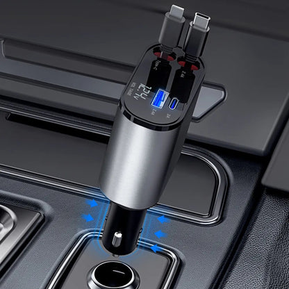 EZ Charge® Fast Charge Retractable Car Charger