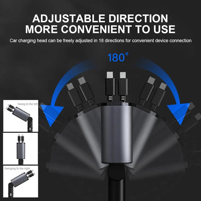 EZ Charge® Fast Charge Retractable Car Charger