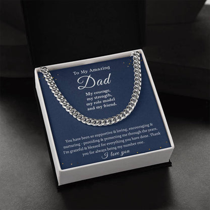 To My Amazing Dad | I Love You - Cuban Link Chain